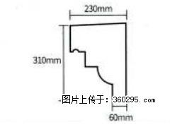 产品分解图型 - 檐口线，型号：SX311-YK-3，规格：230x310mm(3) - 仙桃三象EPS建材 xiantao.sx311.cc