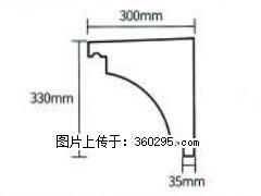 产品分解图型 - 檐口线，型号：SX311-YK-2，规格：300x330mm(2) - 仙桃三象EPS建材 xiantao.sx311.cc
